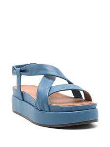 Sarah Chofakian Sandalen met plateauzool - Blauw