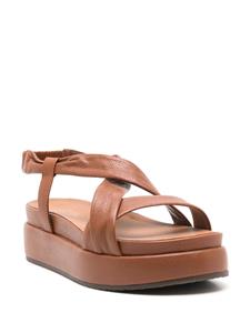 Sarah Chofakian Vionned sandalen met plateauzool - Bruin