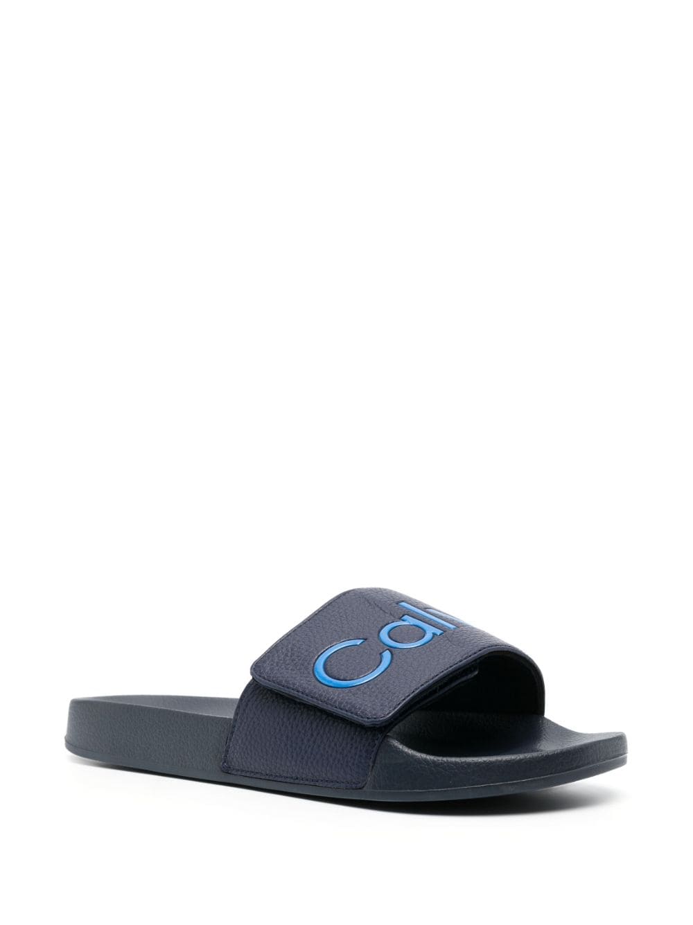 Calvin Klein Slippers met logo-reliëf - Blauw