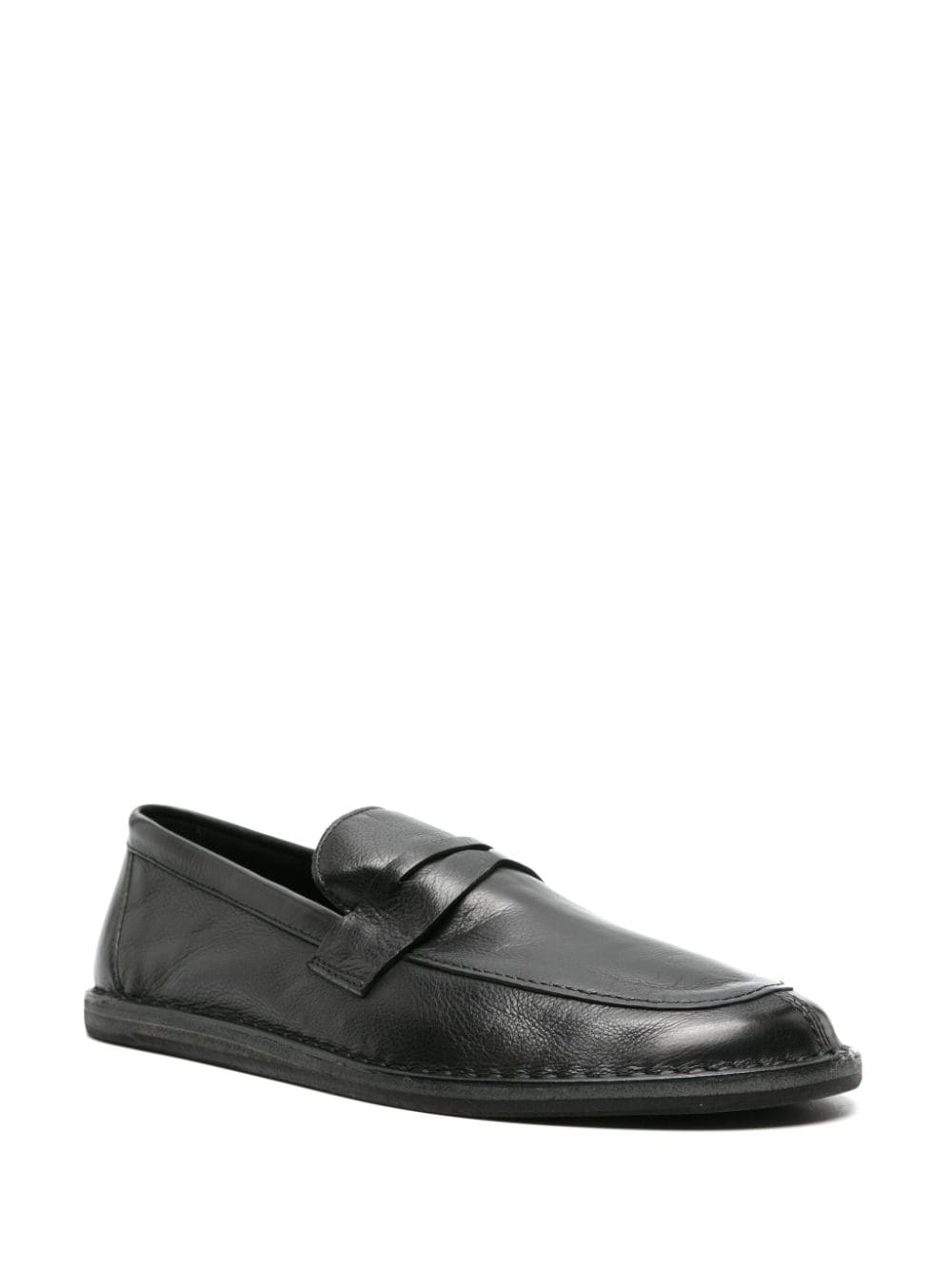 The Row Cary leren penny loafers - Zwart