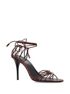 Saint Laurent Babylone 90mm leather sandals - Rood