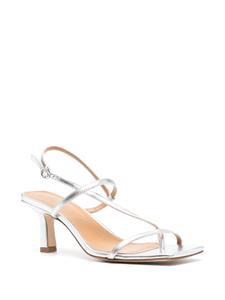 Aeyde Elise leren sandalen 65 mm - Zilver