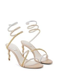 René Caovilla Margot crystal-embellished sandals - Goud