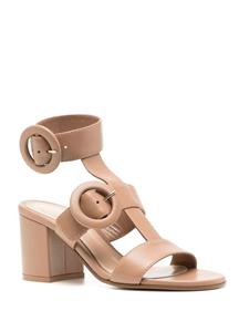 Gianvito Rossi double-buckle leather sandals - Beige