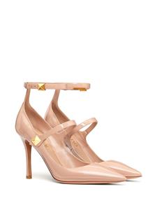 Valentino Garavani Rockstud pumps van lakleer - Beige