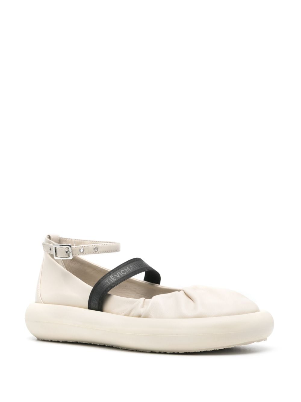 Vic Matie nappa-leather ballerina shoes - Beige