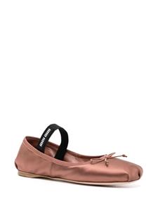 Miu Miu satin ballerina shoes - Bruin