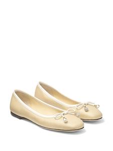 Jimmy Choo Elme bow ballerina shoes - Beige