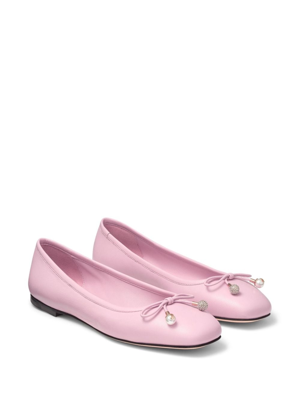 Jimmy Choo Elme bow ballerina shoes - Roze