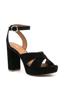 Via Roma 15 115mm suede sandals - Zwart