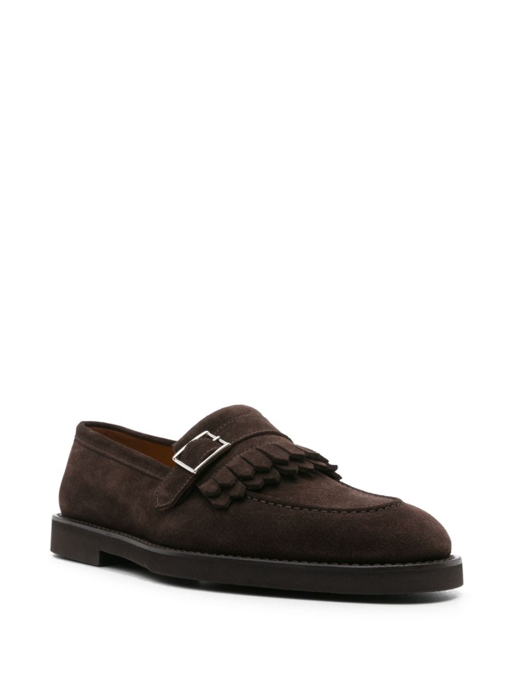 Doucal's fringed suede loafers - Bruin
