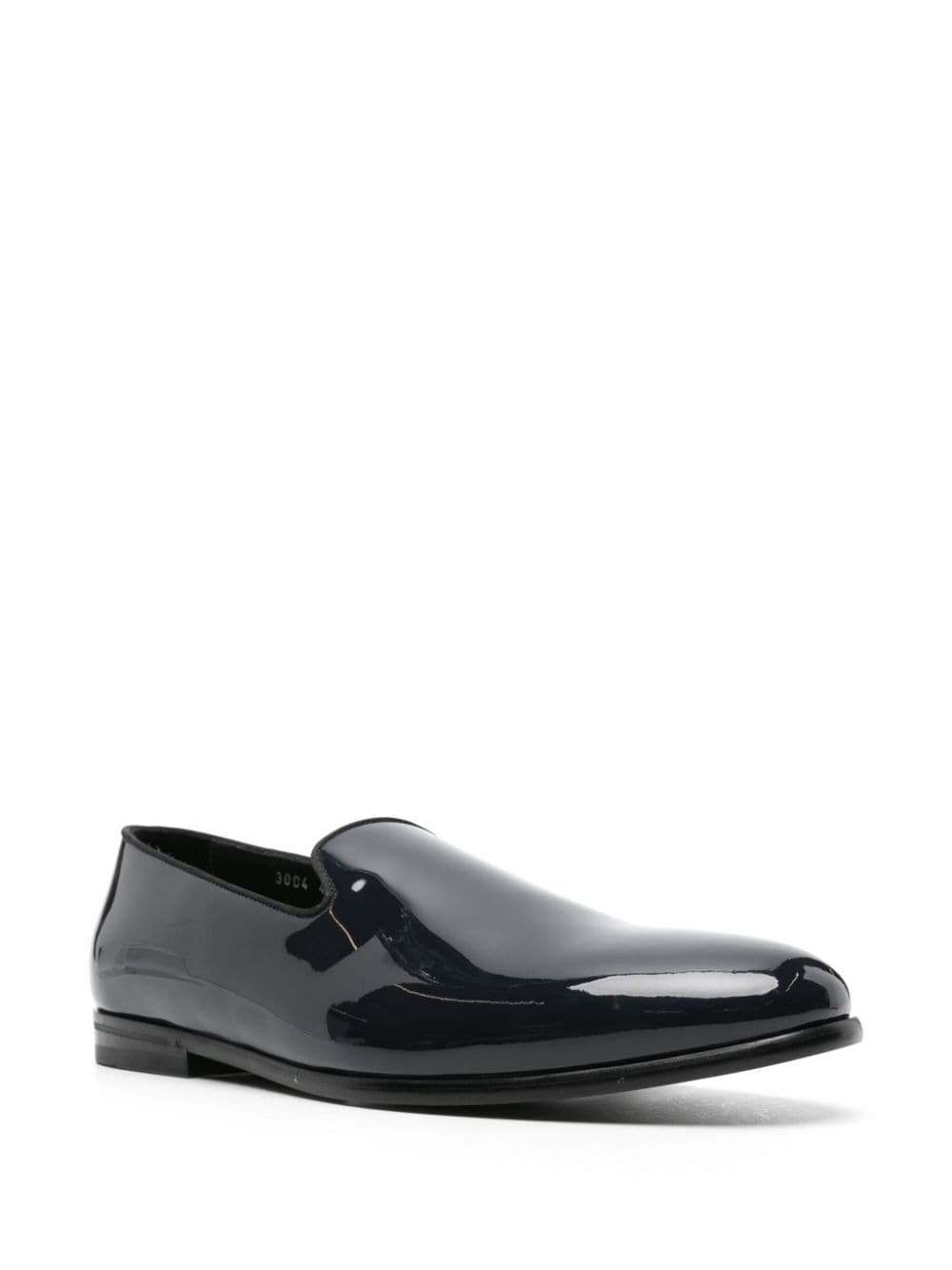 Doucal's almond-toe leather loafers - Blauw