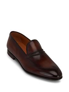 Bontoni perforated leather loafers - Bruin