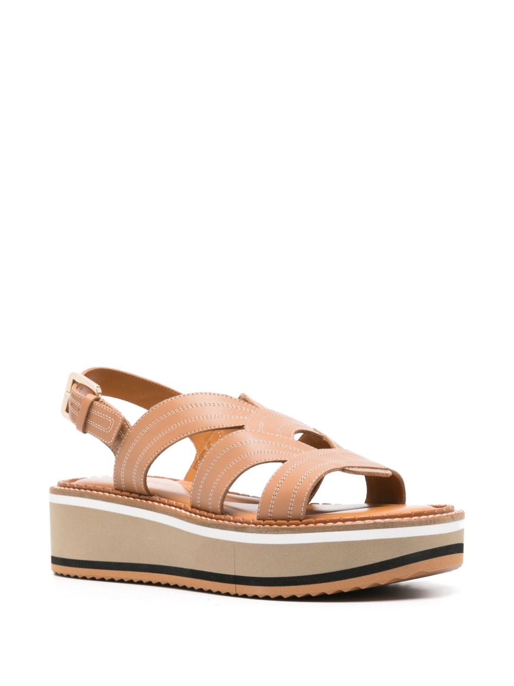 Clergerie Fresia 55mm leather sandals - Bruin