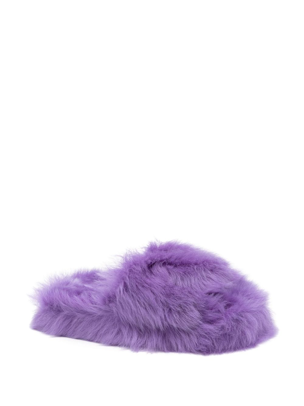 Bottega Veneta faux-fur slippers - Paars