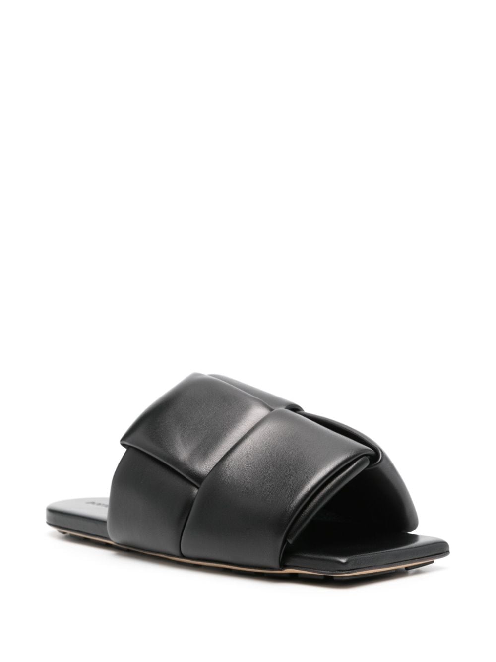 Bottega Veneta interwoven leather flat sandals - Zwart