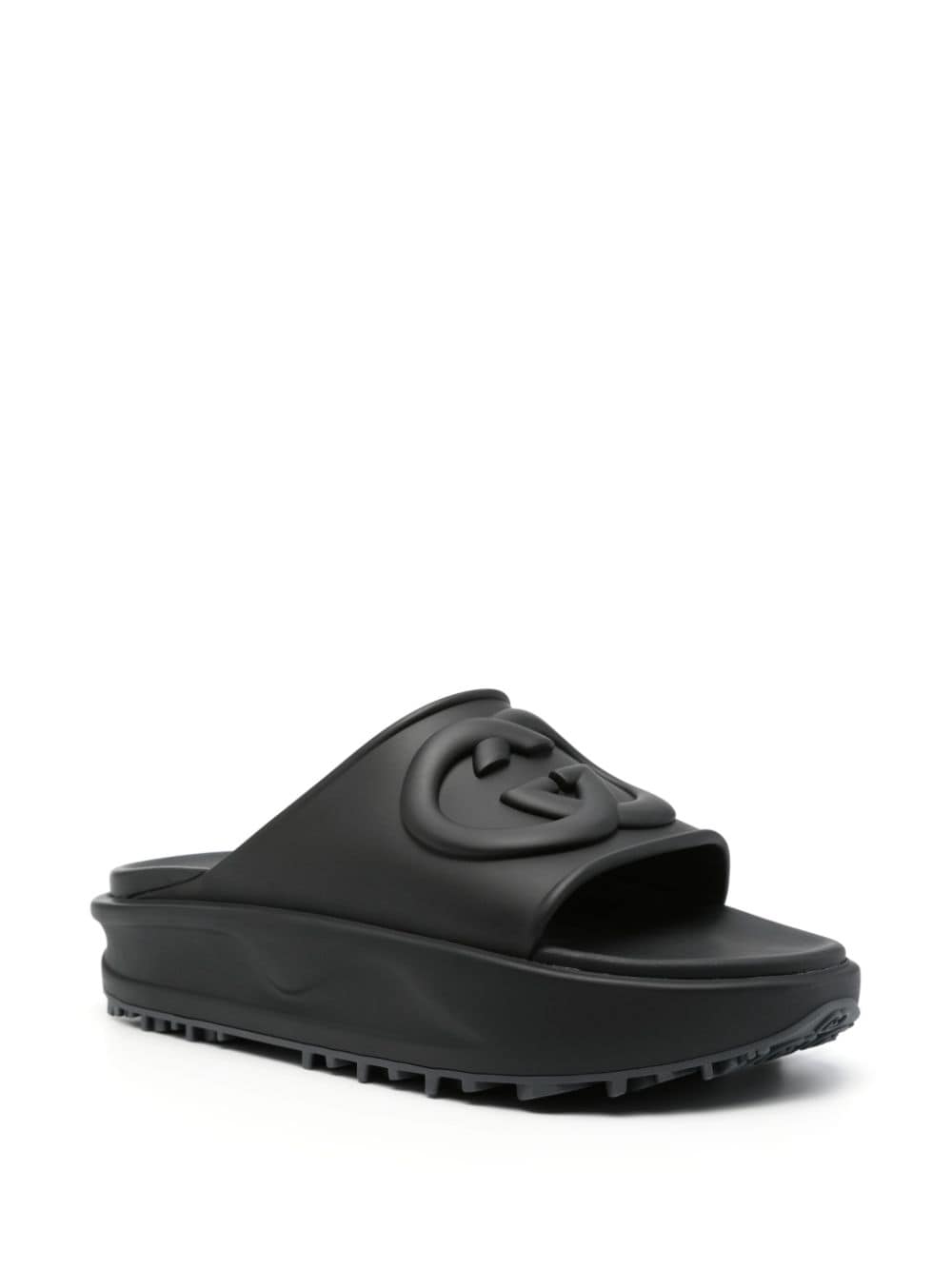 Gucci Slippers met GG-logo - Zwart