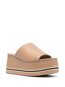 Paloma Barceló Liceria wedge mules - Beige