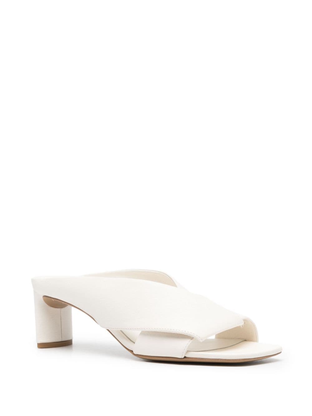 Del Carlo 60mm leather mules - Wit