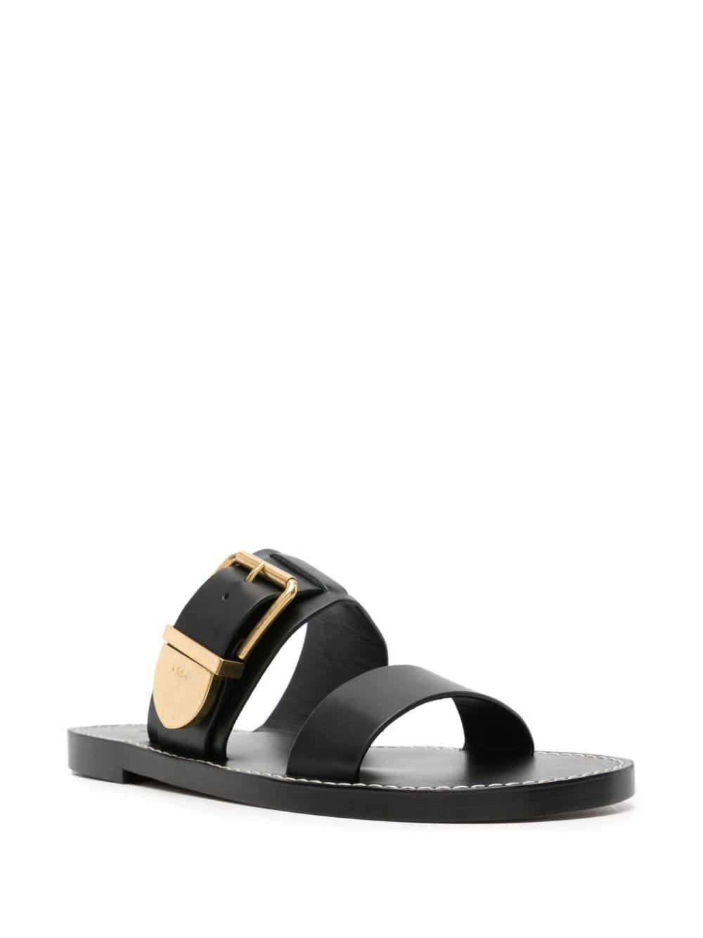 Chloé buckle-strap leather sandals - Zwart