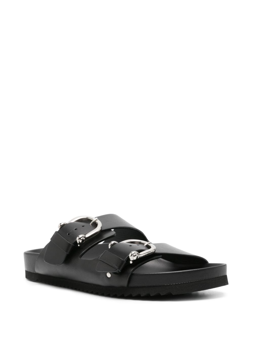 P.A.R.O.S.H. buckled leather sandals - Zwart