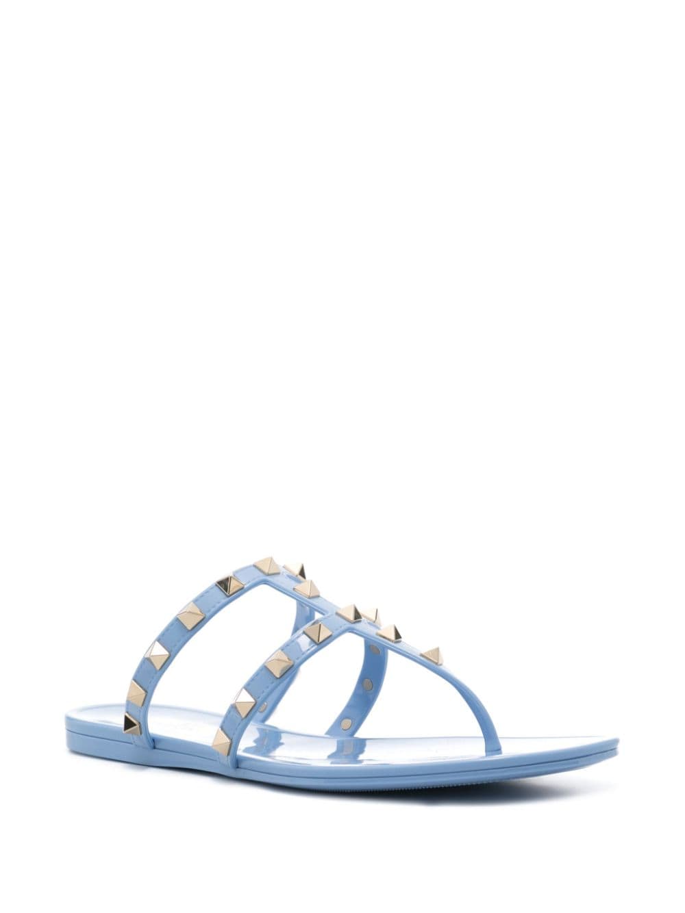 Valentino Garavani Rockstud flat sandals - Blauw