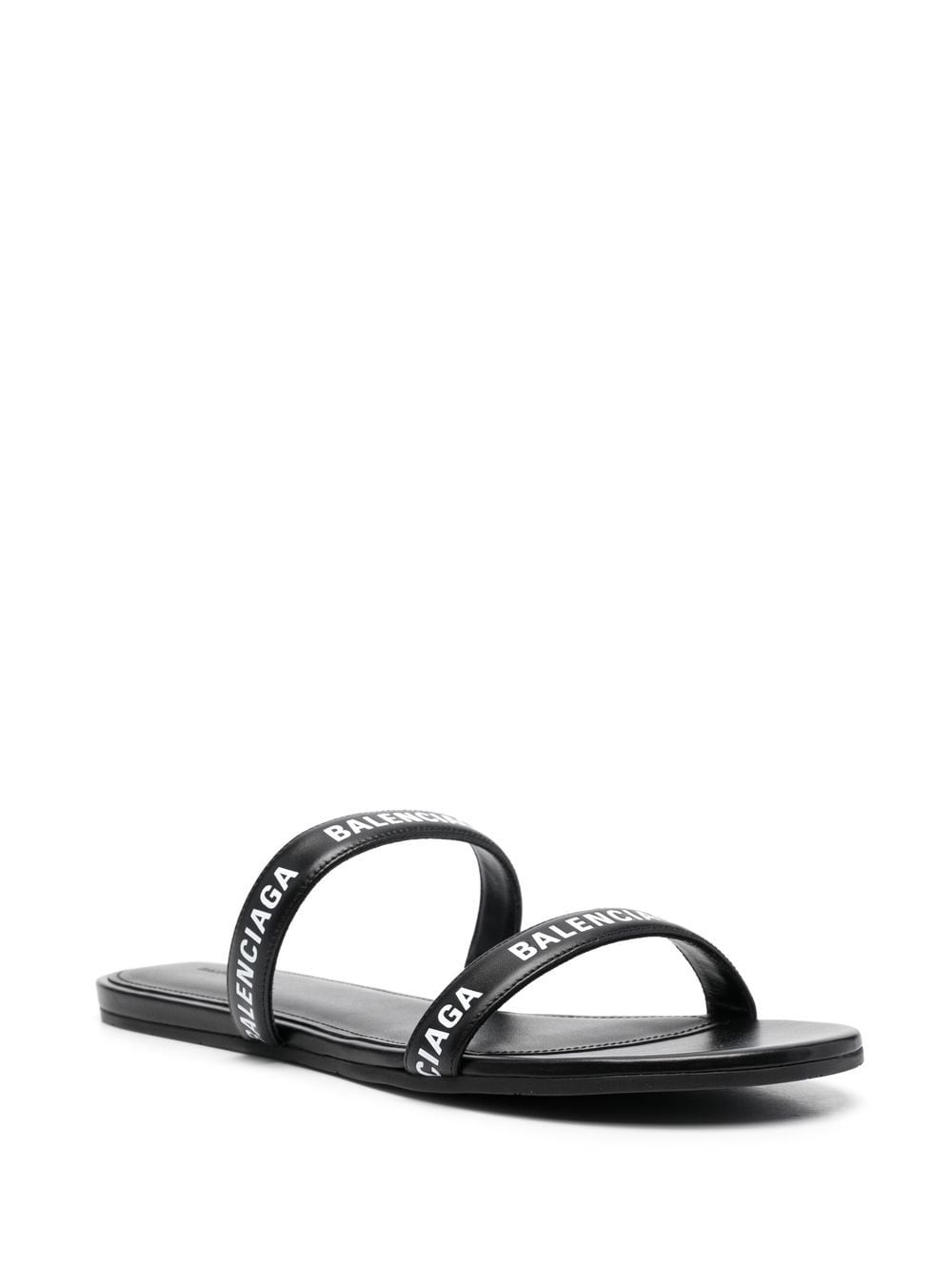 Balenciaga Sandalen met logoprint - Zwart