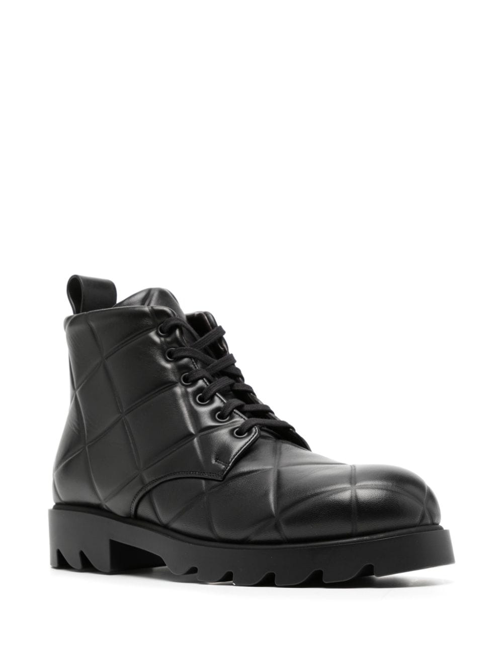 Bottega Veneta ankle length leather boots - Zwart