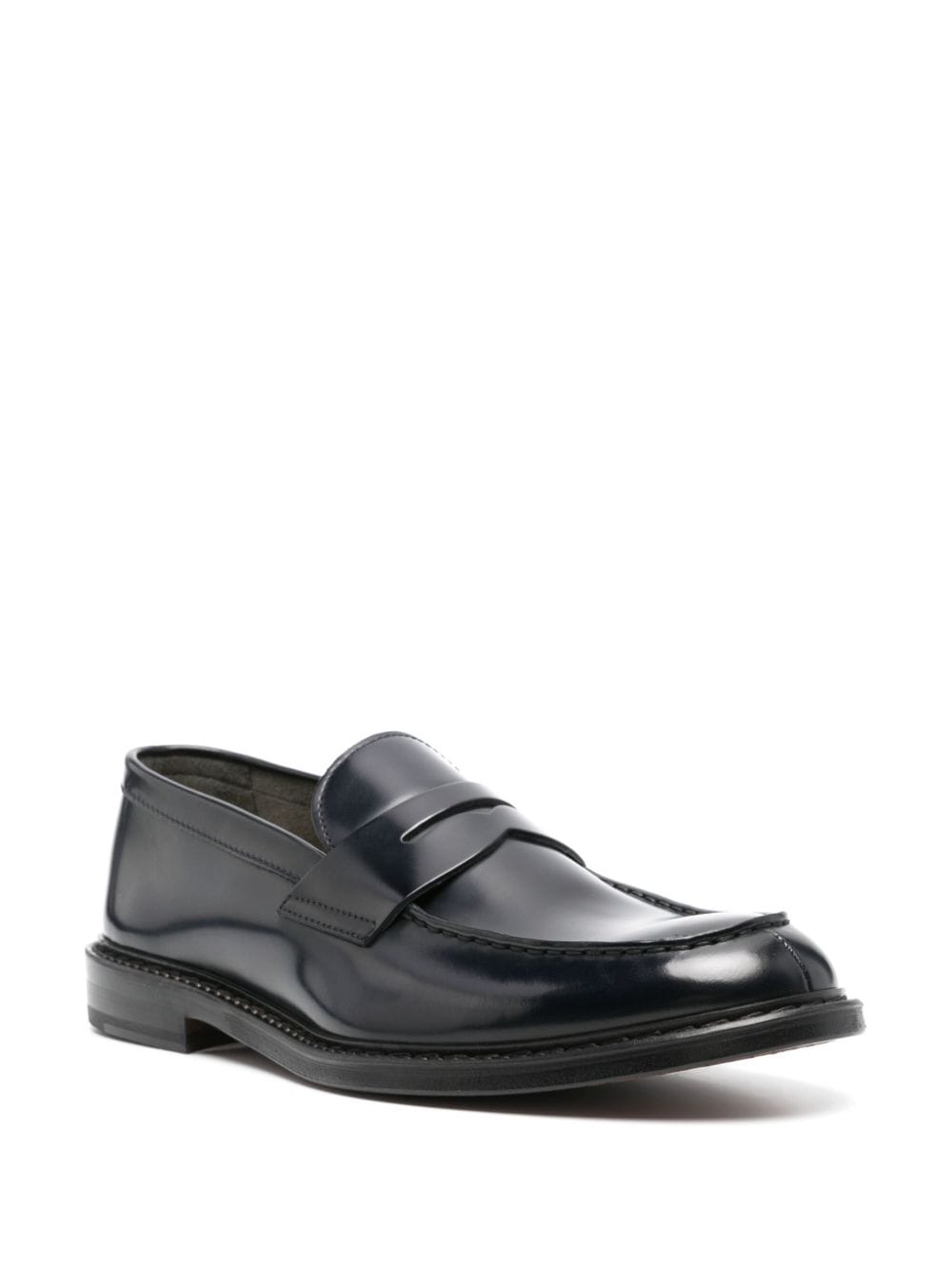 Doucal's brushed-leather loafers - Blauw