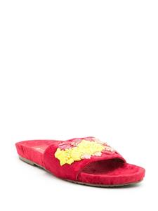 Amir Slama Fluwelen slippers - Rood