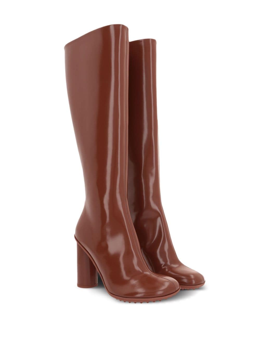 Bottega Veneta patent leather knee-length boots - Bruin