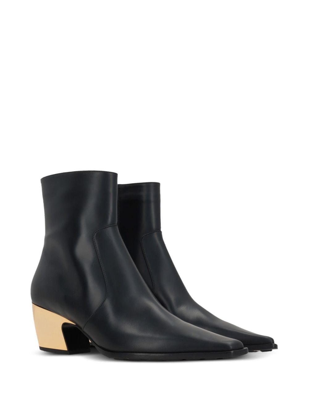 Bottega Veneta 50mm pointed-toe leather ankle boots - Zwart