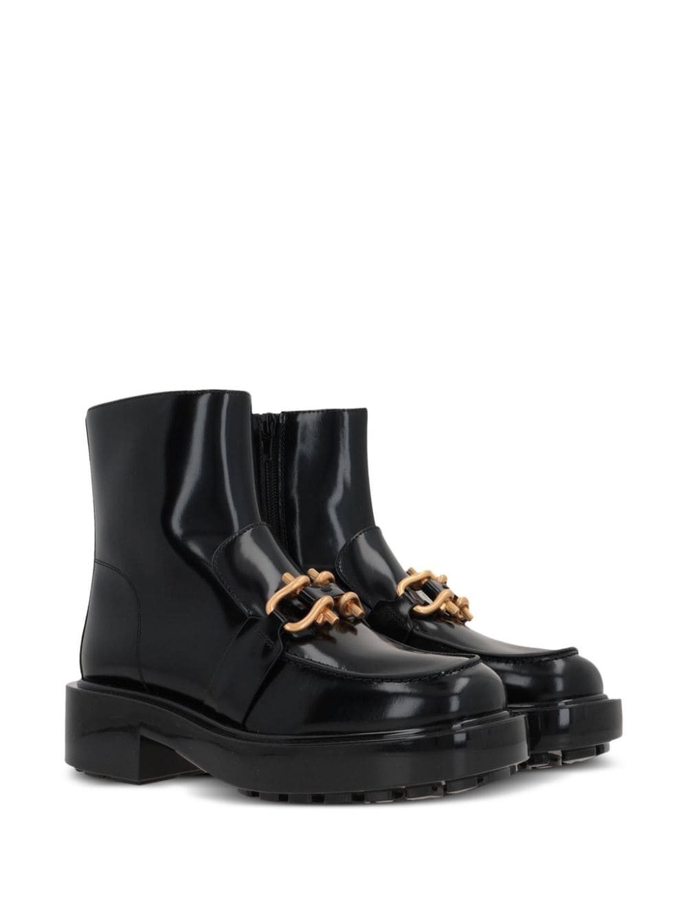 Bottega Veneta patent leather ankle boots - Zwart