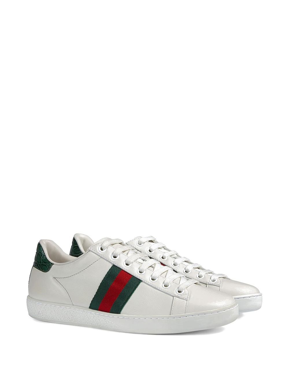 Gucci Ace sneakers met webstreep - Wit