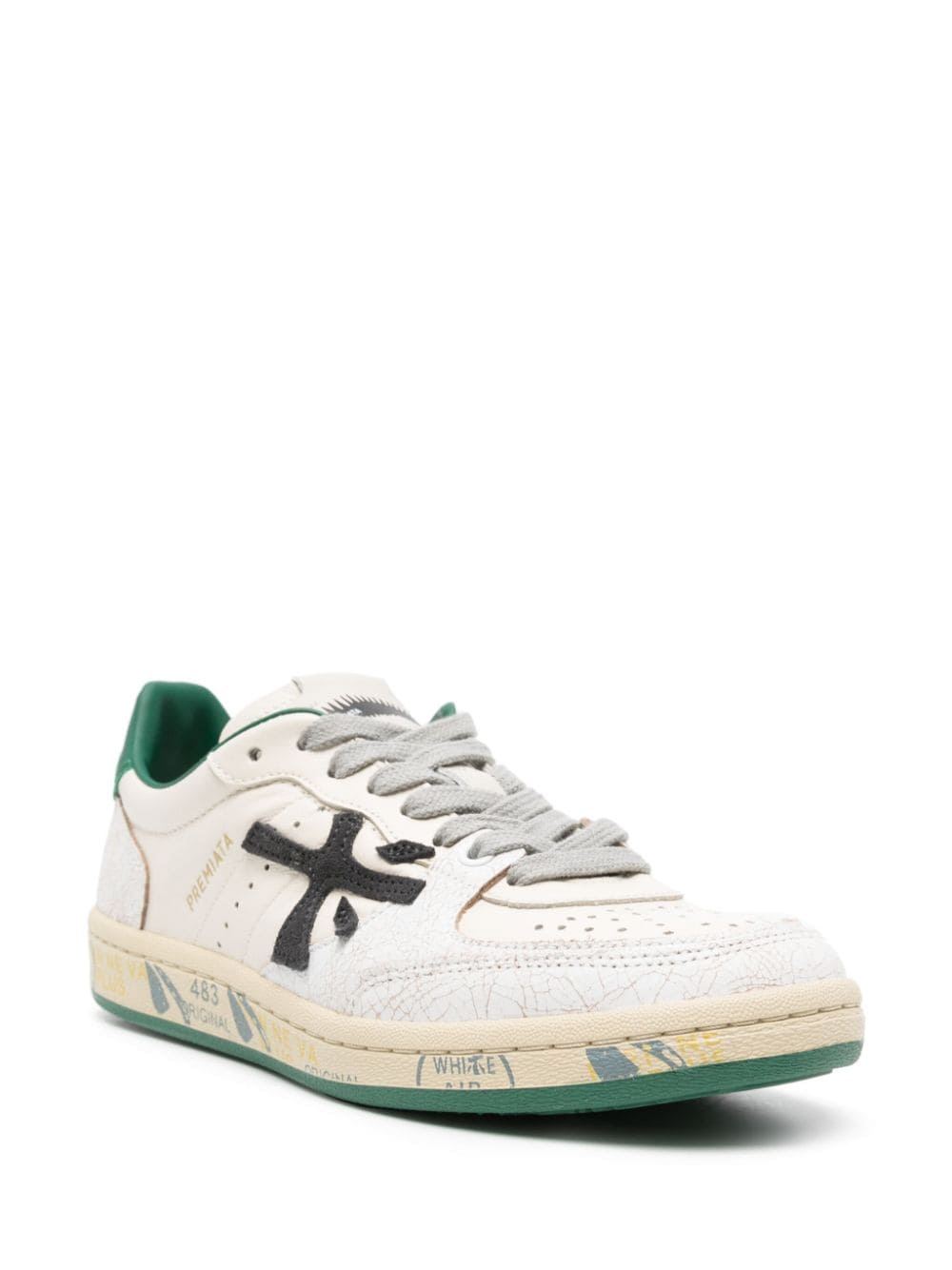Premiata Bskt Clay 6778 leather sneakers - Wit