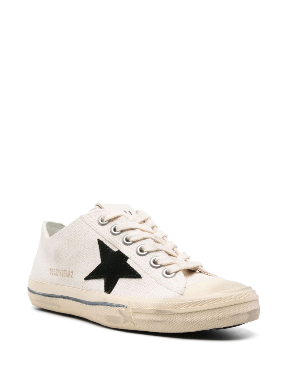 Golden Goose Star-patch canvas sneakers - Wit