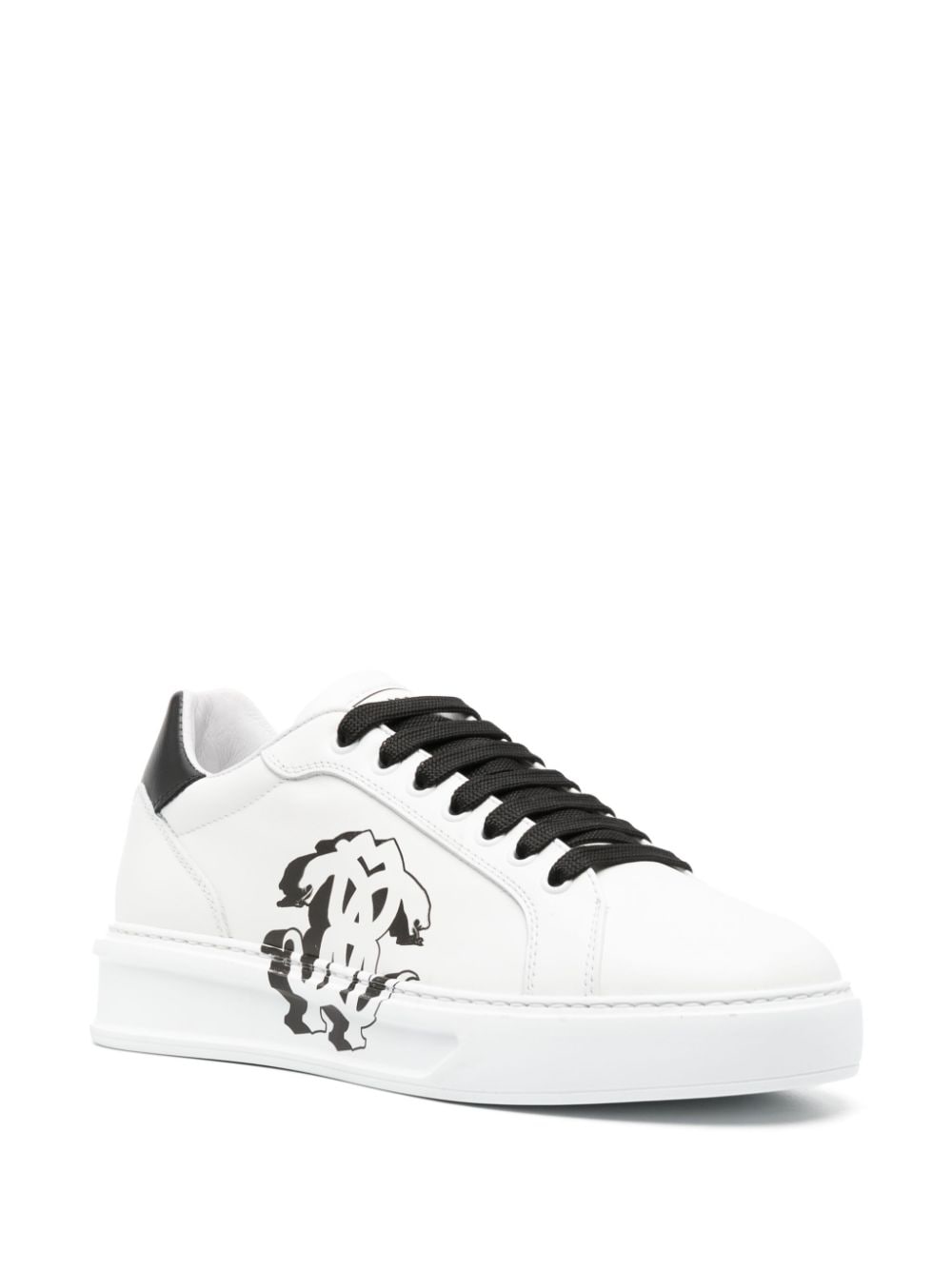 Roberto Cavalli Sneakers met logoprint - Wit