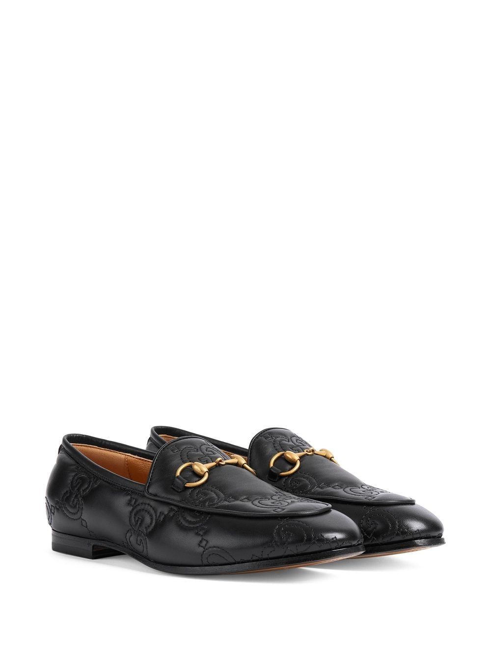 Gucci Jordaan loafers met GG logo - Zwart
