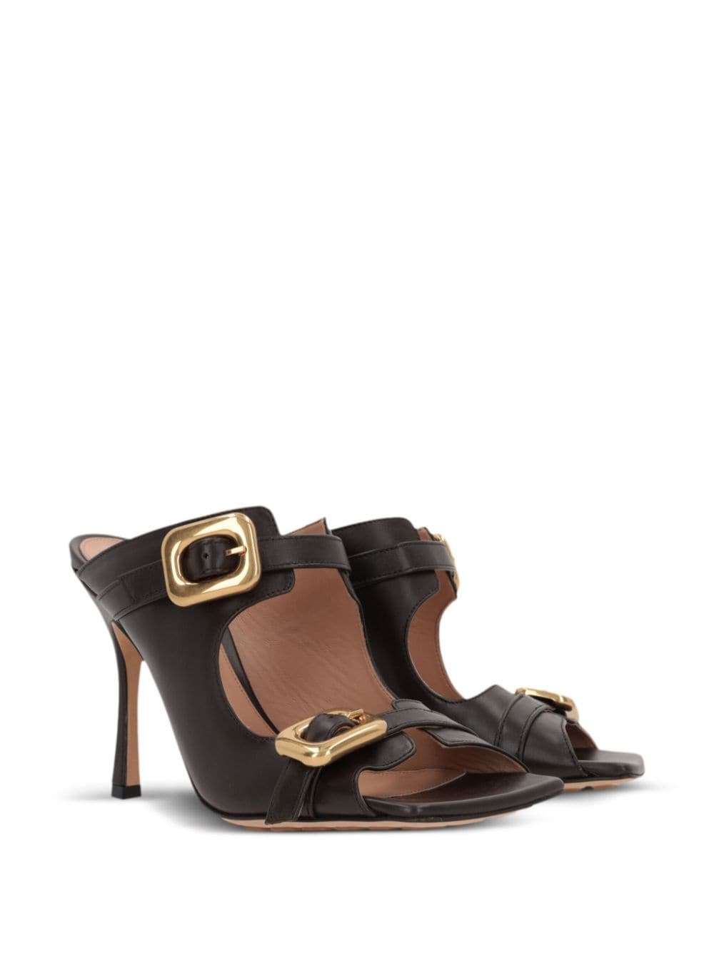 Bottega Veneta 90mm buckle leather heels - Bruin