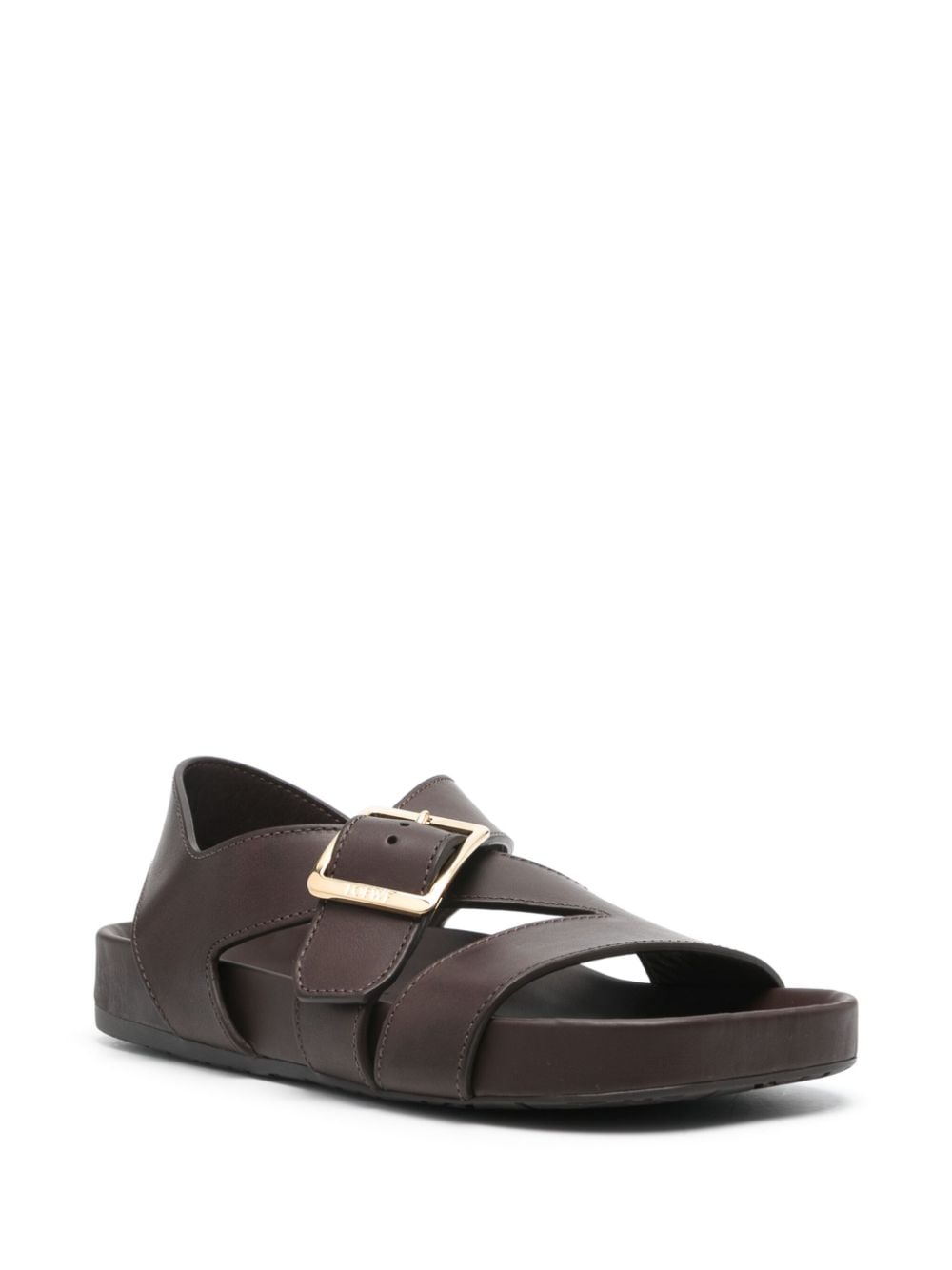 LOEWE crossover-strap leather sandals - Bruin
