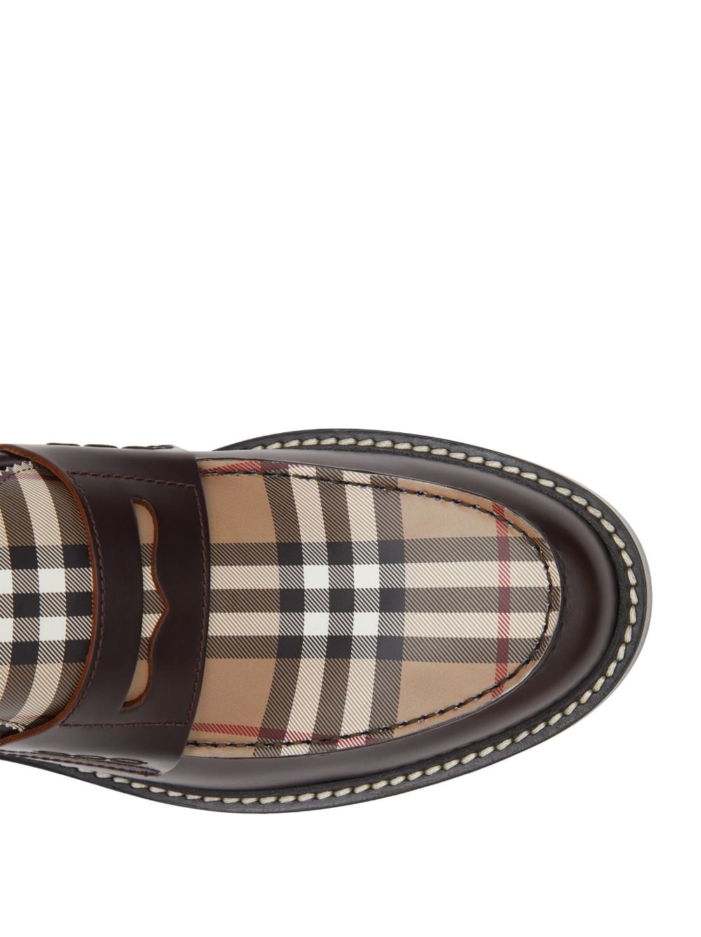 Burberry Loafers met Vintage-Check - Bruin