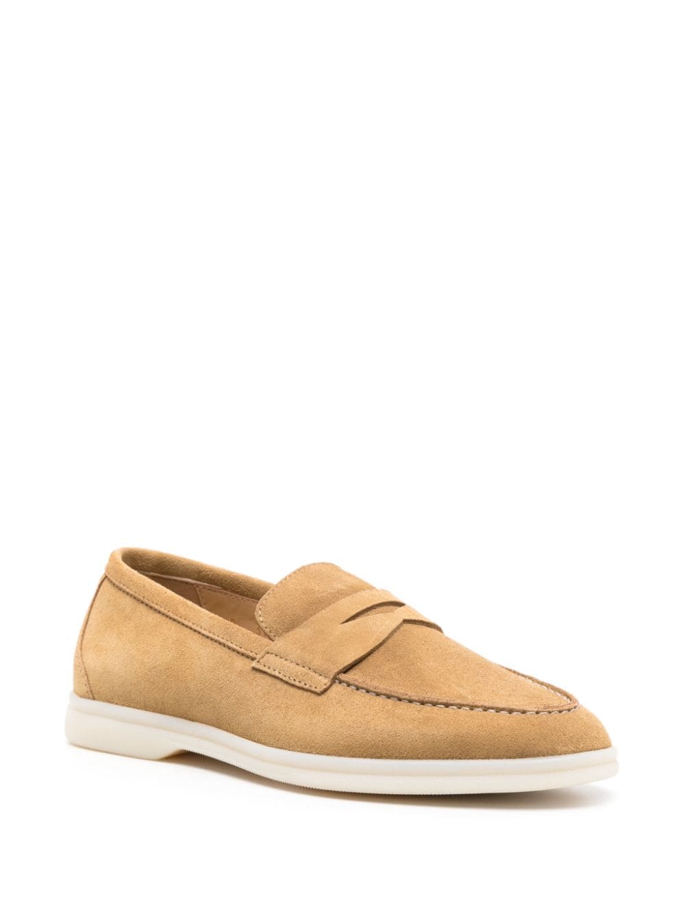 Scarosso Luciana suede penny loafers - Beige
