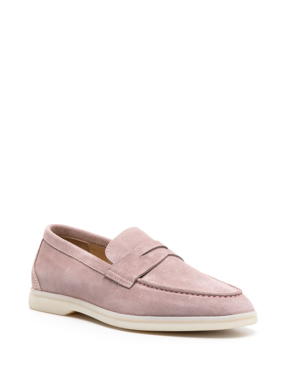 Scarosso Luciana penny-slot suede loafers - Roze