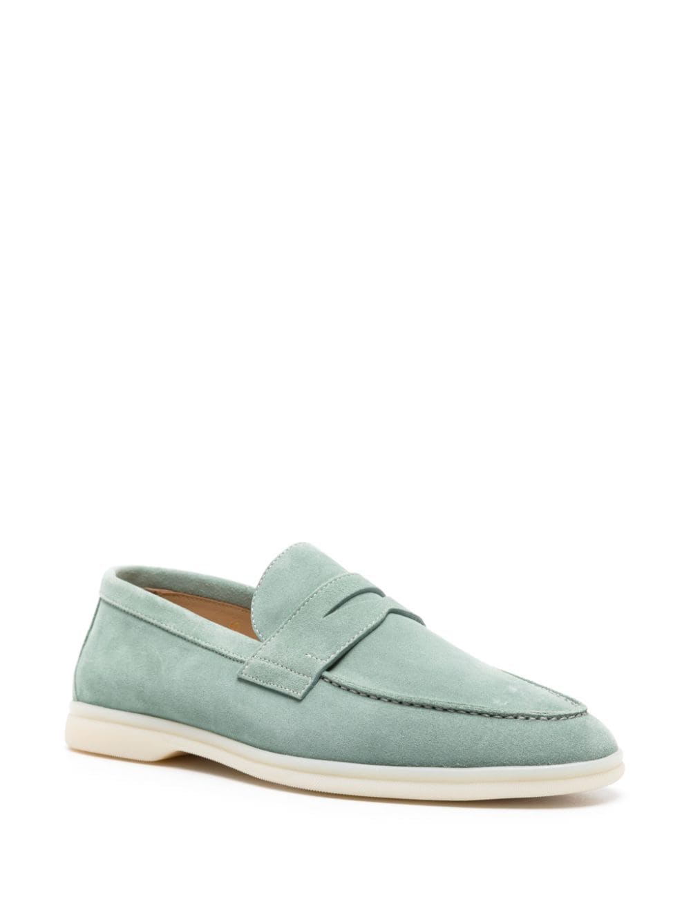 Scarosso Luciano suede loafers - Groen