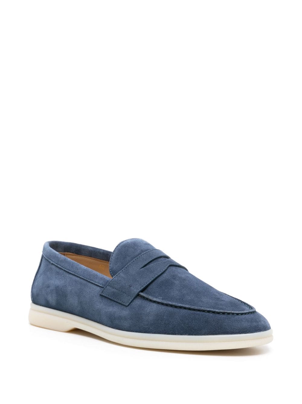 Scarosso Luciano suede penny loafers - Blauw