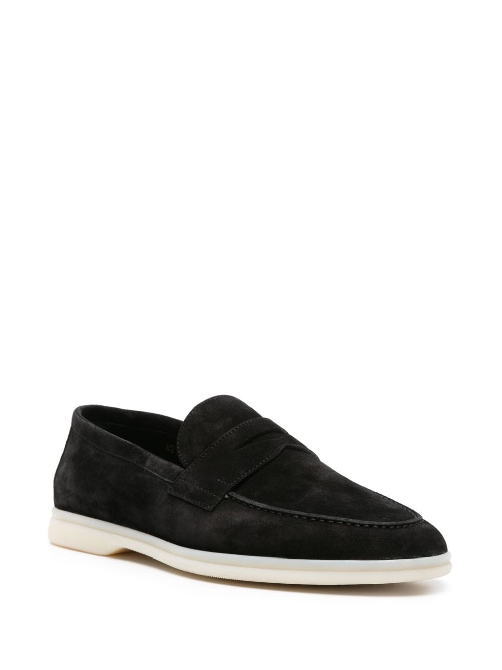 Scarosso Luciano suede loafers - Zwart