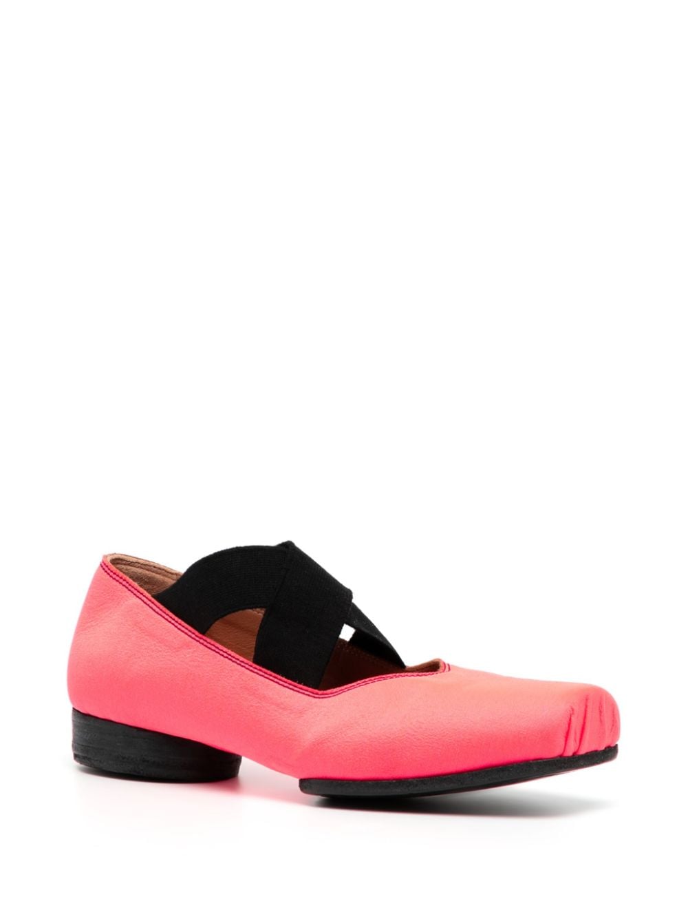 Uma Wang crossover-strap ballerina shoes - Roze