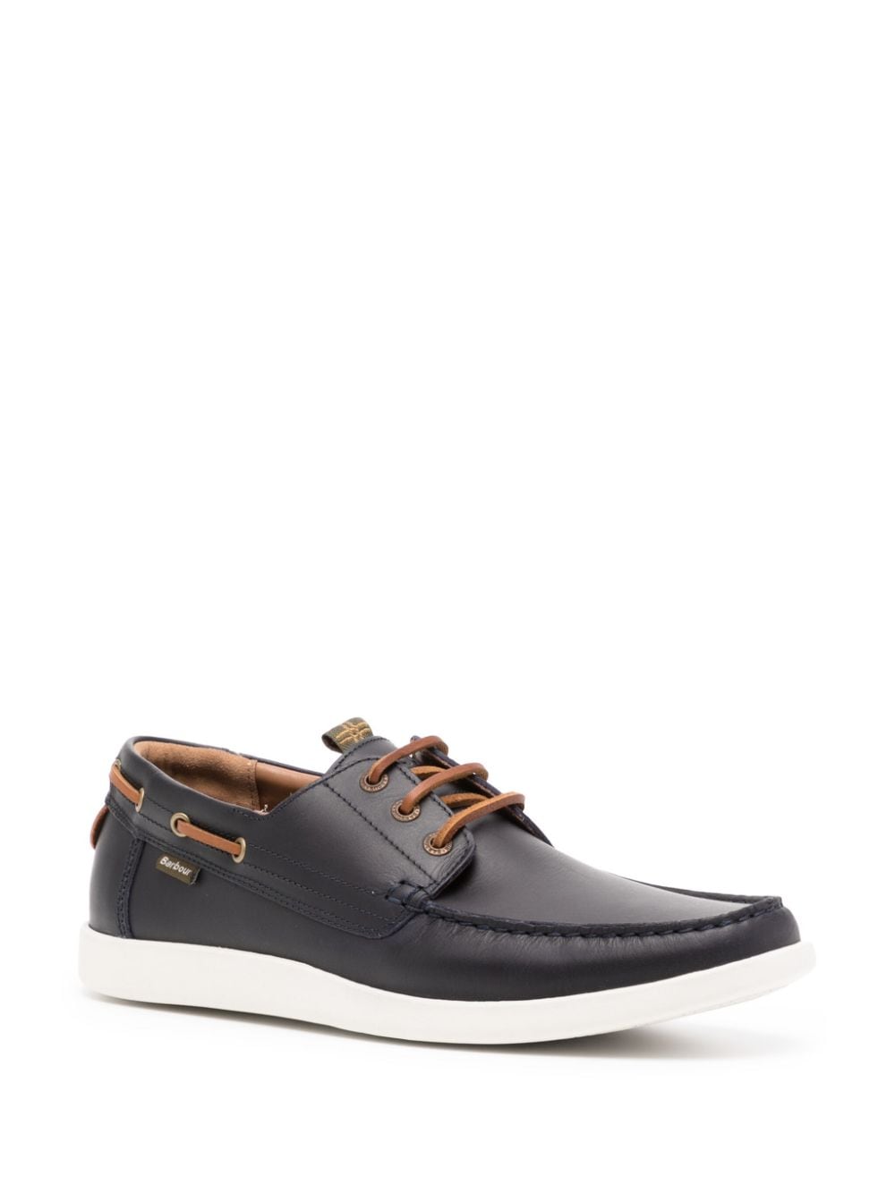 Barbour Armada leather boat shoes - Blauw