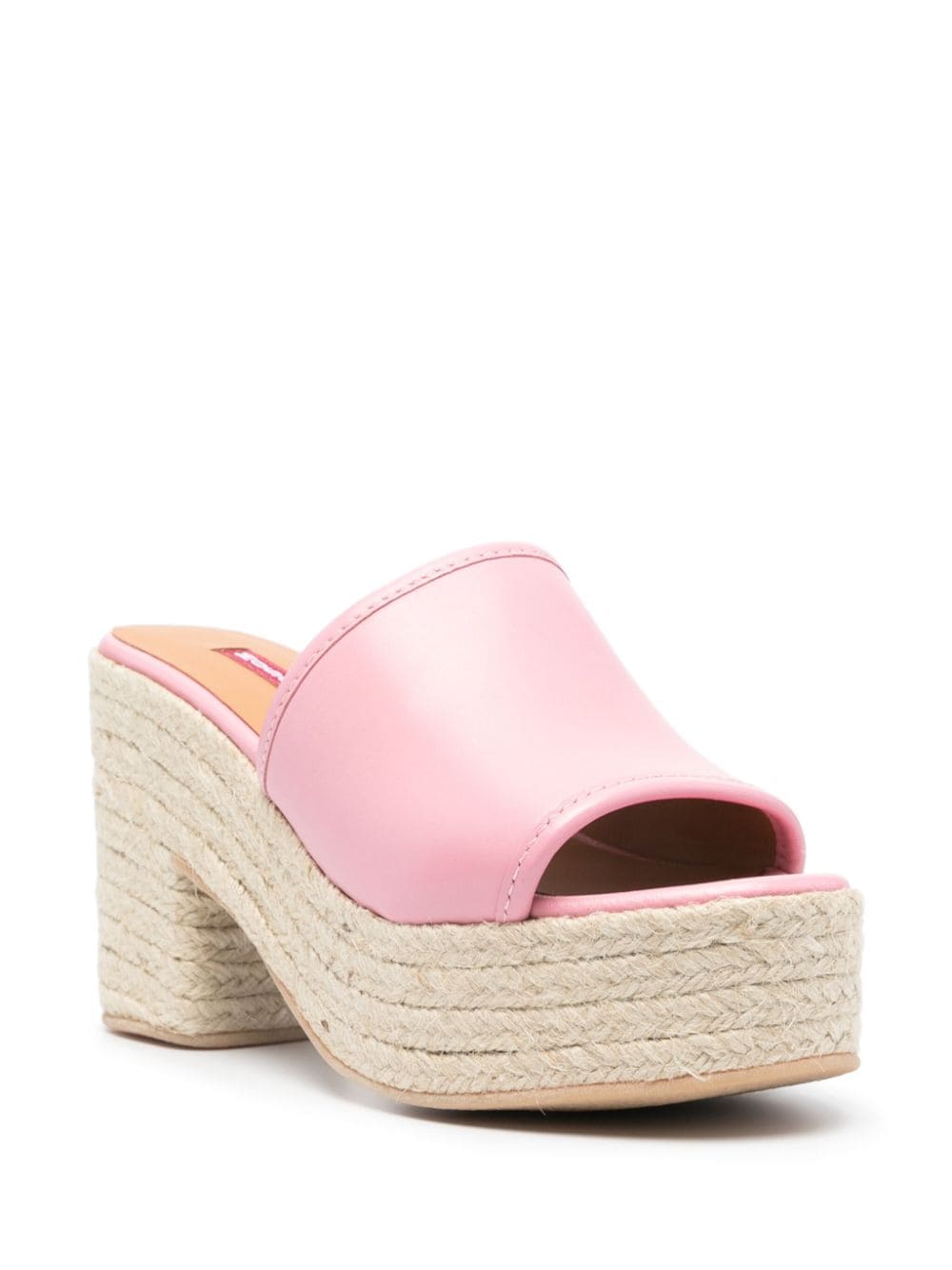 MOSCHINO JEANS 95mm leather espadrilles - Roze