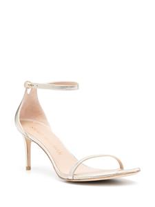 Stuart Weitzman Nudistcurve 75mm leather sandals - Goud